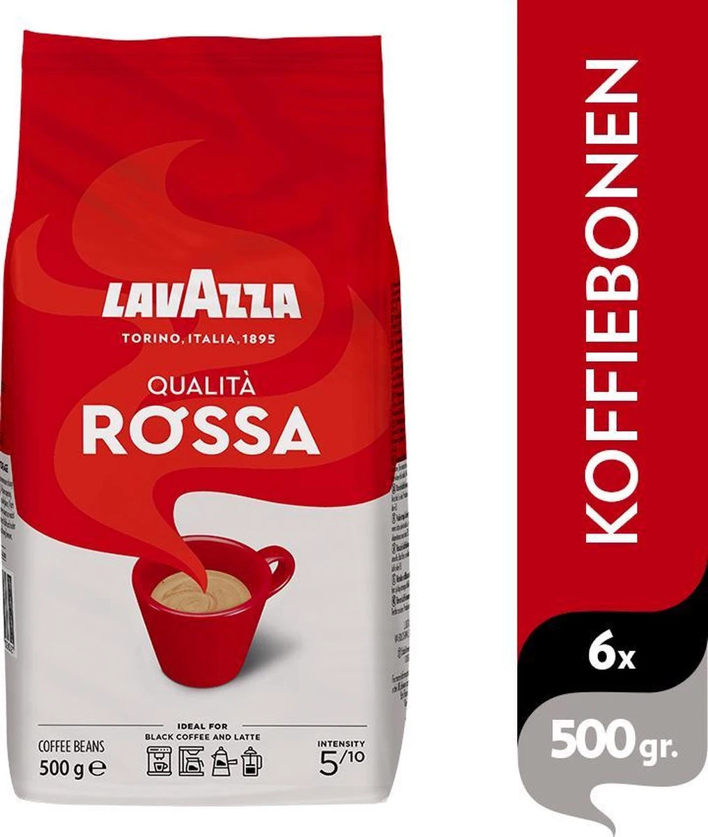 Lavazza Qualita Rossa Koffiebonen - 500 Gram X6 - Afbeelding 7