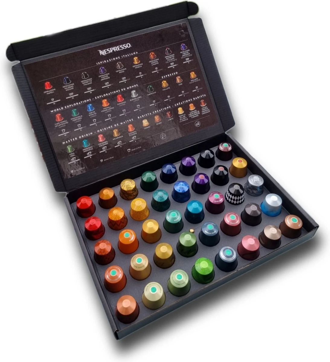 Koffie Proeverij Pakket Groot 40 Stuks Verschillende Smaken Met Mystery Card 'Get Well Soon' Met Persoonlijke (video) Boodschap | Verjaardag | Sinterklaas | Kerstpakket | Vaderdag | Moederdag | Jubileum | Valentijnsdag - Afbeelding 6