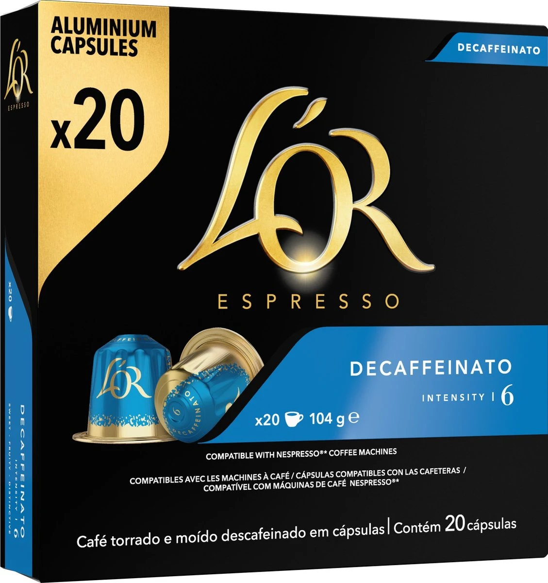 L'OR Espresso Decaffeinato (6) - 10 X 20 Koffiecups - Afbeelding 11