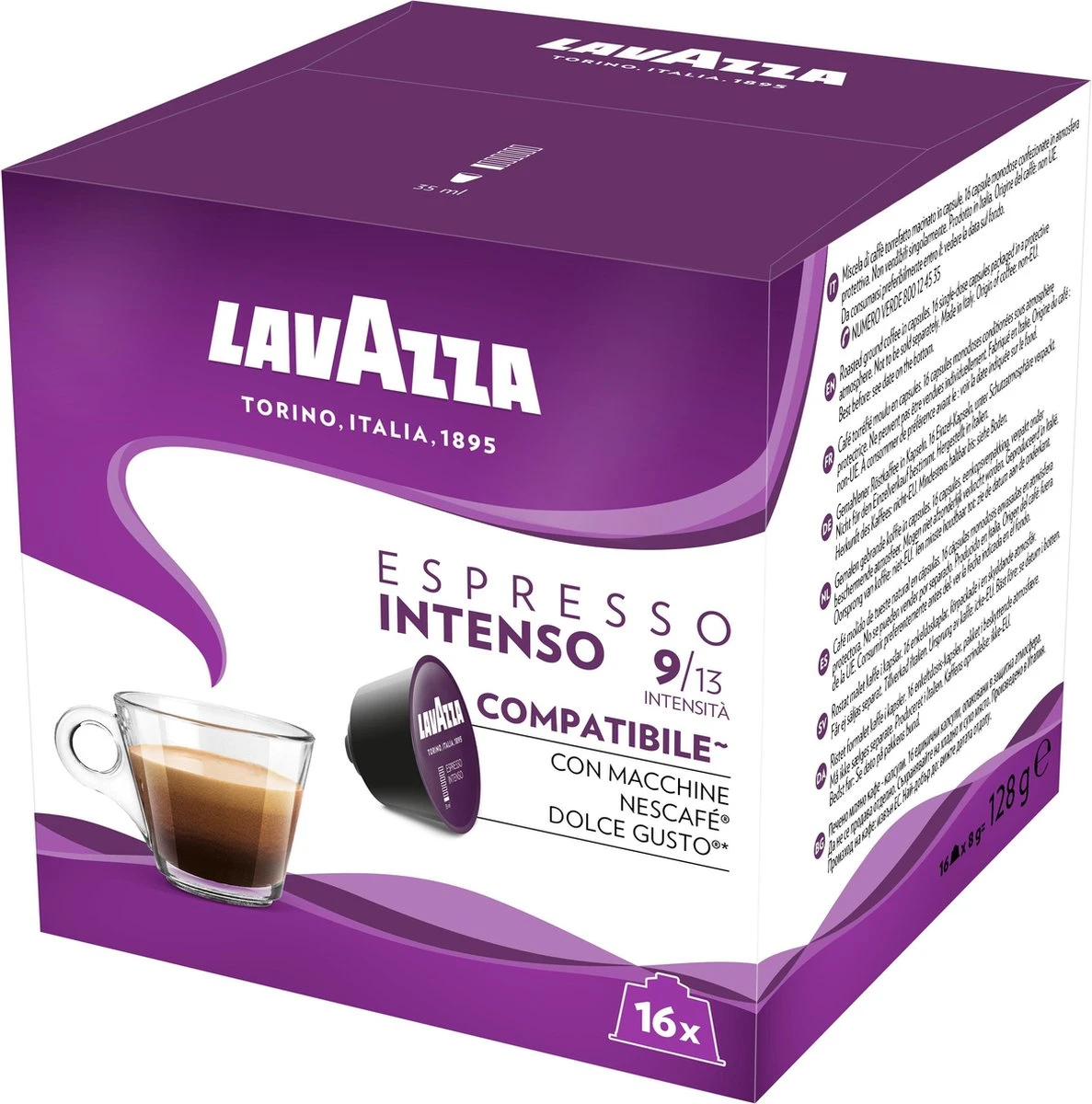 Lavazza Espresso Intenso Capsules - Geschikt Voor Dolce Gusto Apparaat - 6 X 16 Stuks - Afbeelding 3