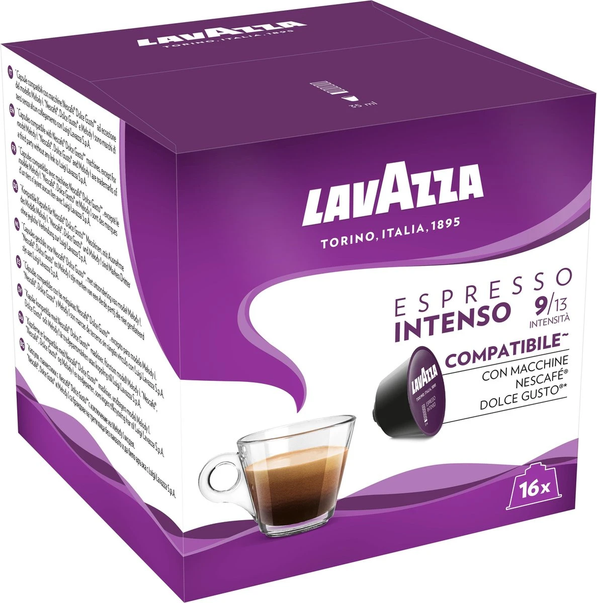 Lavazza Espresso Intenso Capsules - Geschikt Voor Dolce Gusto Apparaat - 6 X 16 Stuks - Afbeelding 4