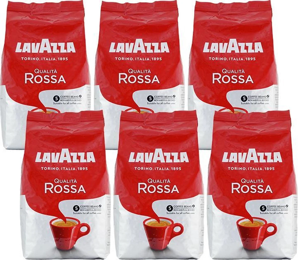 Lavazza Qualita Rossa Koffiebonen - 6x1KG - Afbeelding 4