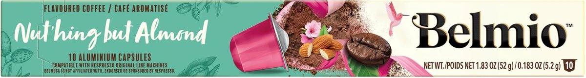 Belmio Koffiecups - NUTHING BUT ALMOND Capsules Nespresso Compatible - 120 Stuks - Afbeelding 2