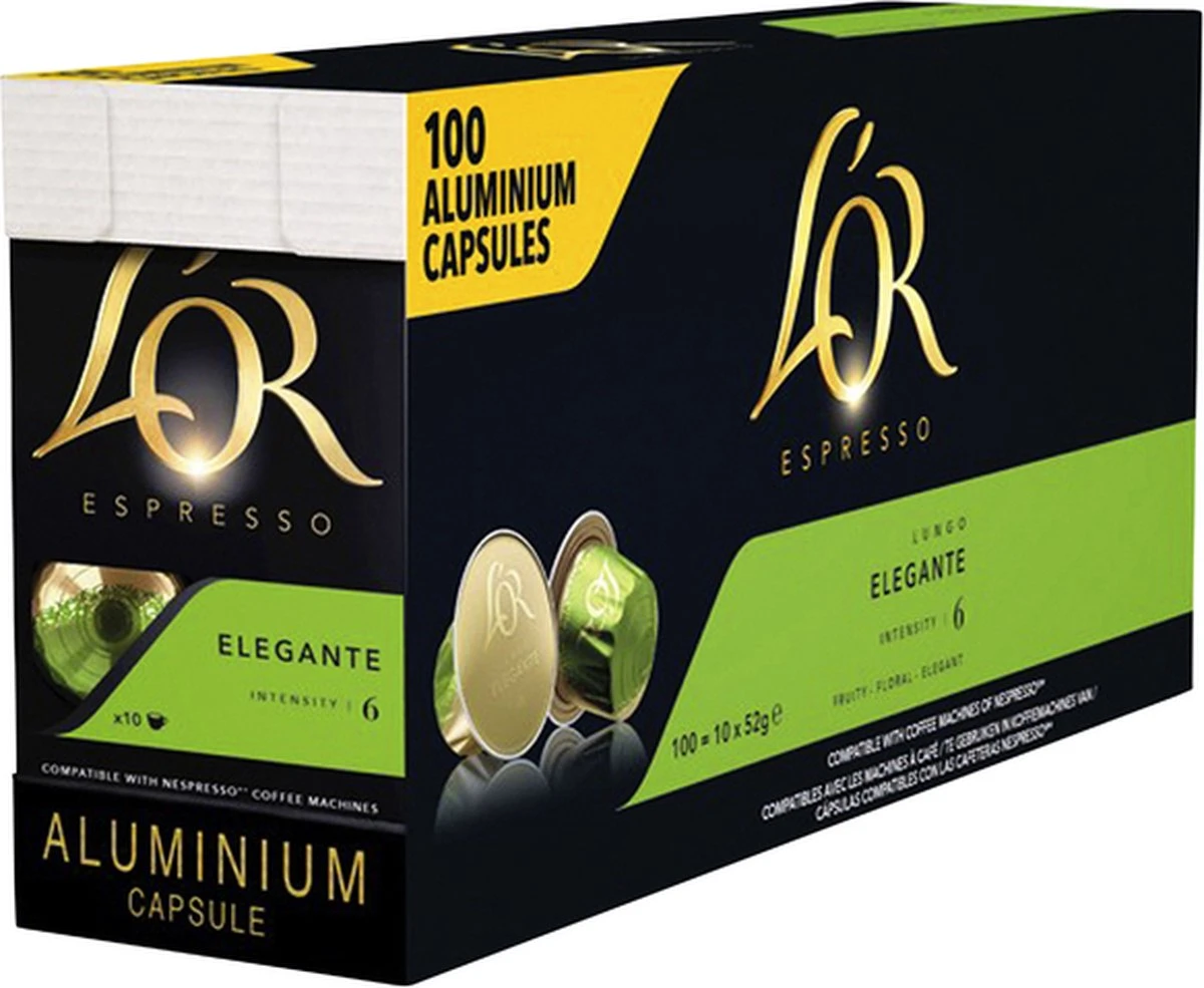 Koffiecups L'Or Espresso Lungo Elegante 100st