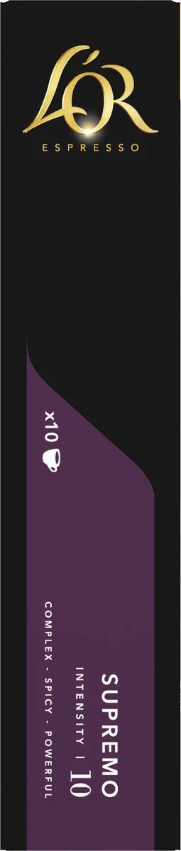 L'OR Espresso Supremo Koffiecups - Intensiteit 10/12 - 10 X 10 Capsules - Afbeelding 3