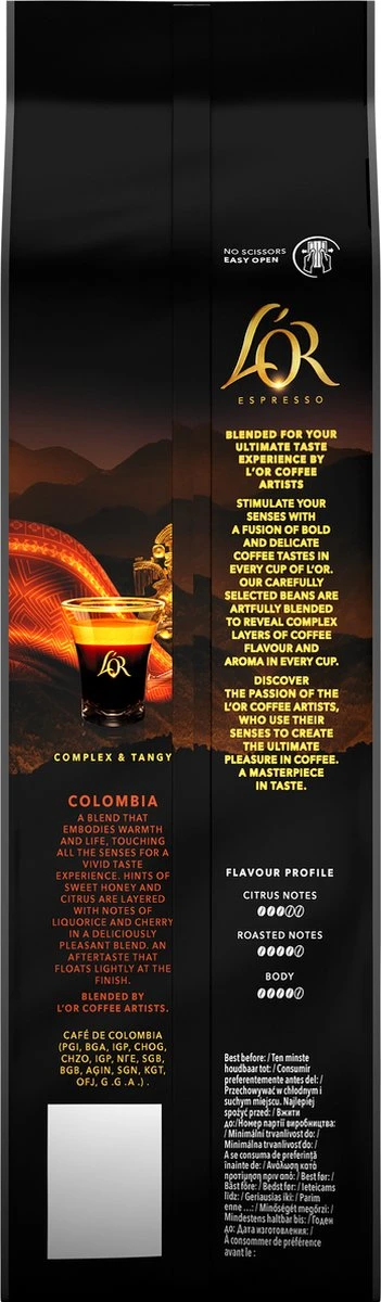 L'OR Espresso Origins Colombia Koffiebonen (8) - 4 X 500 Gram - Afbeelding 2
