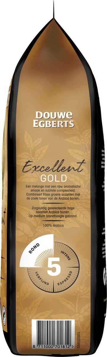 Douwe Egberts Excellent Gold Koffiebonen - 5/9 Intensiteit - 4 X 1kg - Afbeelding 5