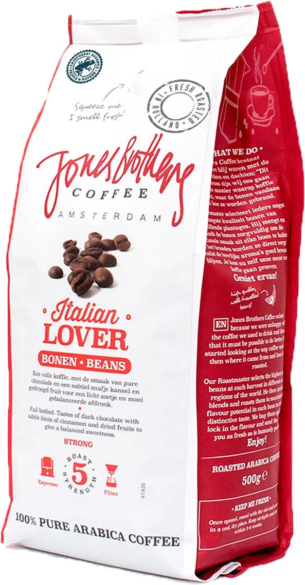 Jones Brothers Coffee Koffiebonen Italian Lover – 6 X 500 Gram - Afbeelding 6