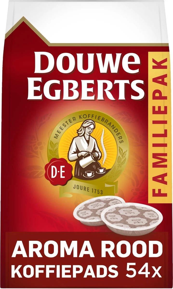Douwe Egberts Aroma Rood Koffiepads - 4 X 54 Pads - Afbeelding 2